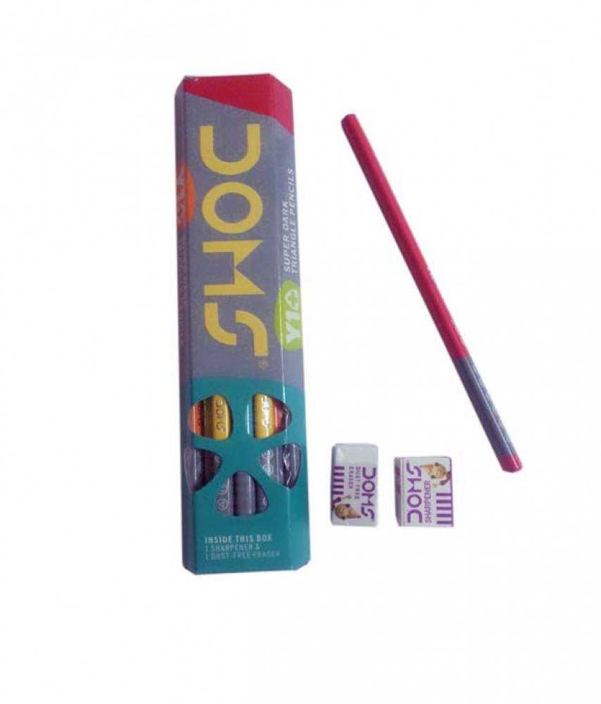 Doms Y1+Super Dark Triangle Pencil (2 Packs)